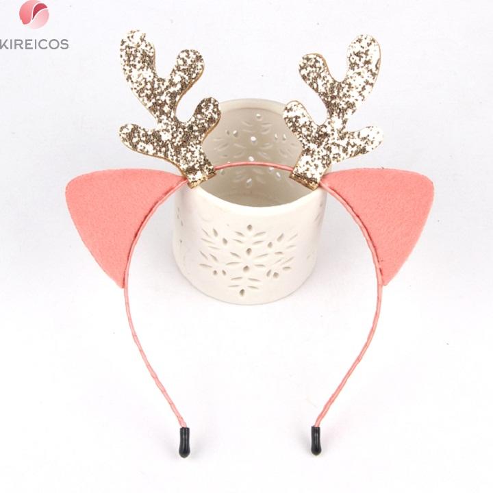 Bờm Cài Tóc Noel Sừng Lấp Lánh Dễ Thương