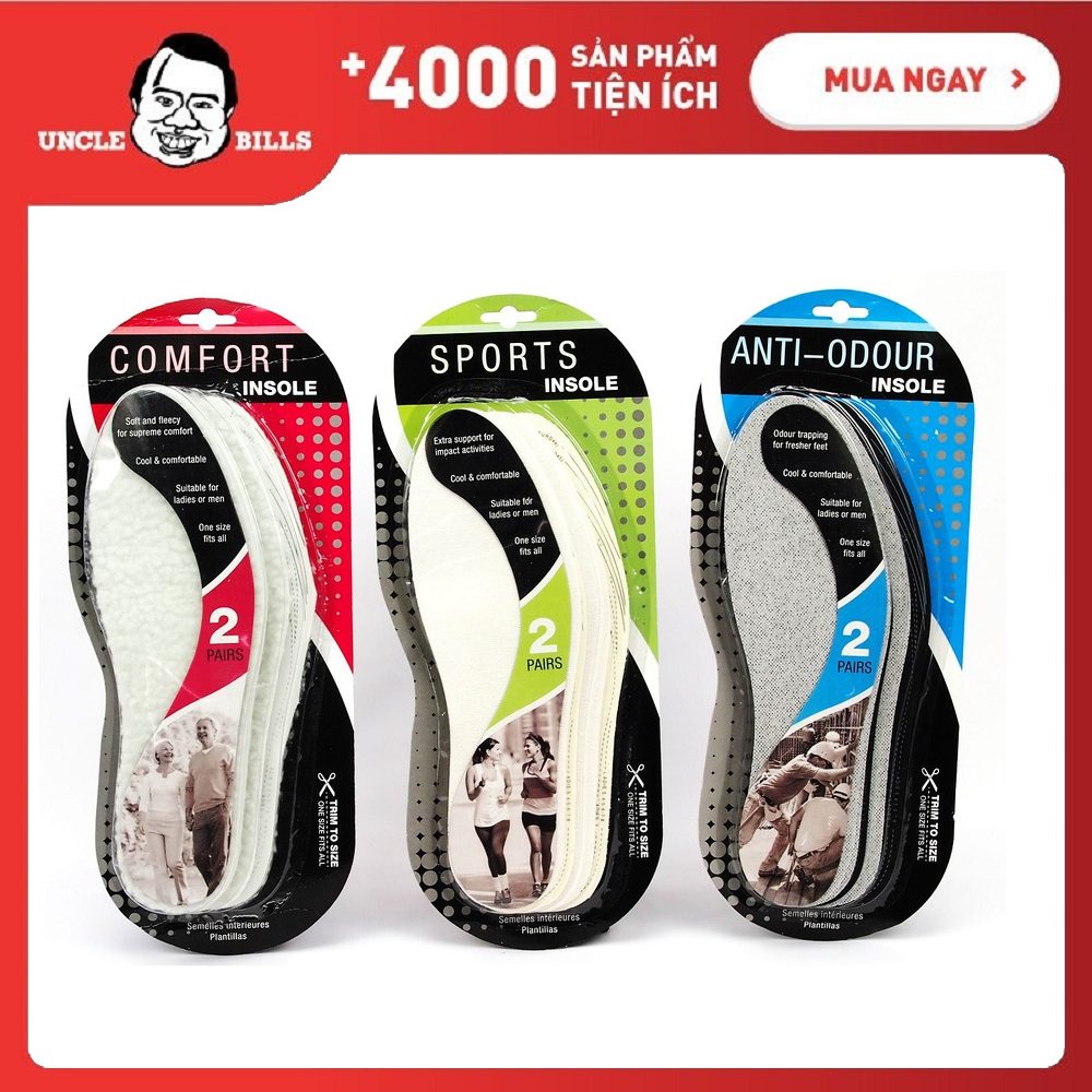 Miếng Lót Giày Bộ 2 đôi (dành cho người lớn tuổi) Uncle Bills AG1259