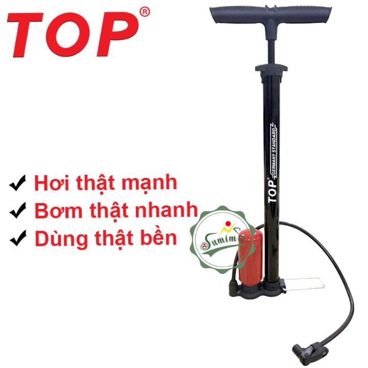 Bơm hơi - Bơm tay TOP thân thép có bình nén