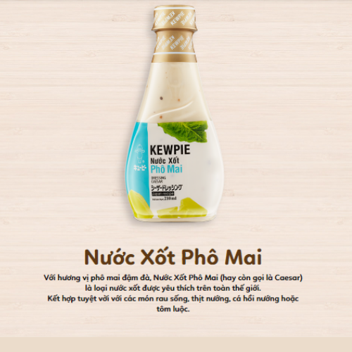 Xốt Salad Phô Mai Caesar Kewpie 210ml - Kewpie Dressing Caesar
