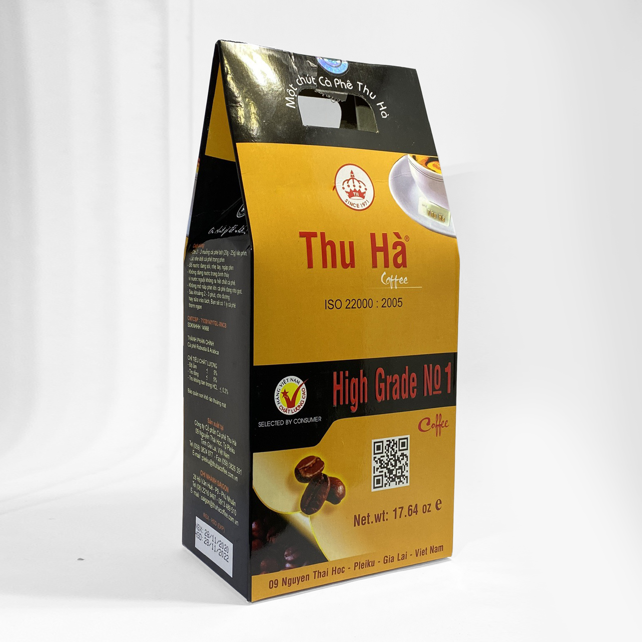 Cà Phê Bột Cao Cấp Số 1 Thu Hà (500g / Hộp)