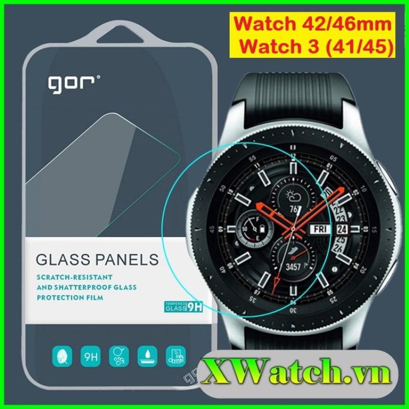 Bộ 3 kính cường lực GOR Samsung Galaxy Watch 3 (41mm - 45mm) 42mm 46mm