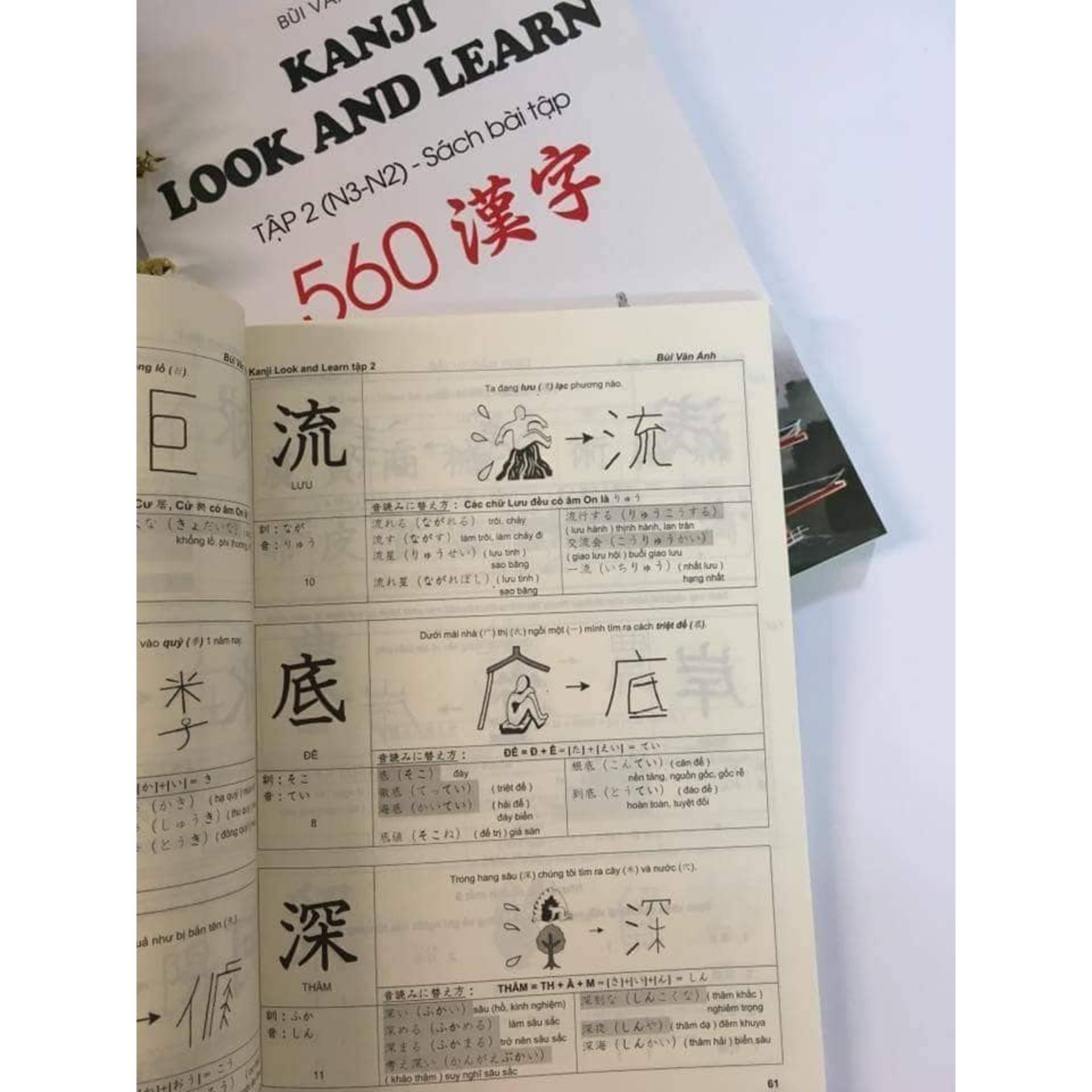 [HCM]Sách kanji look and learn 560 chữ