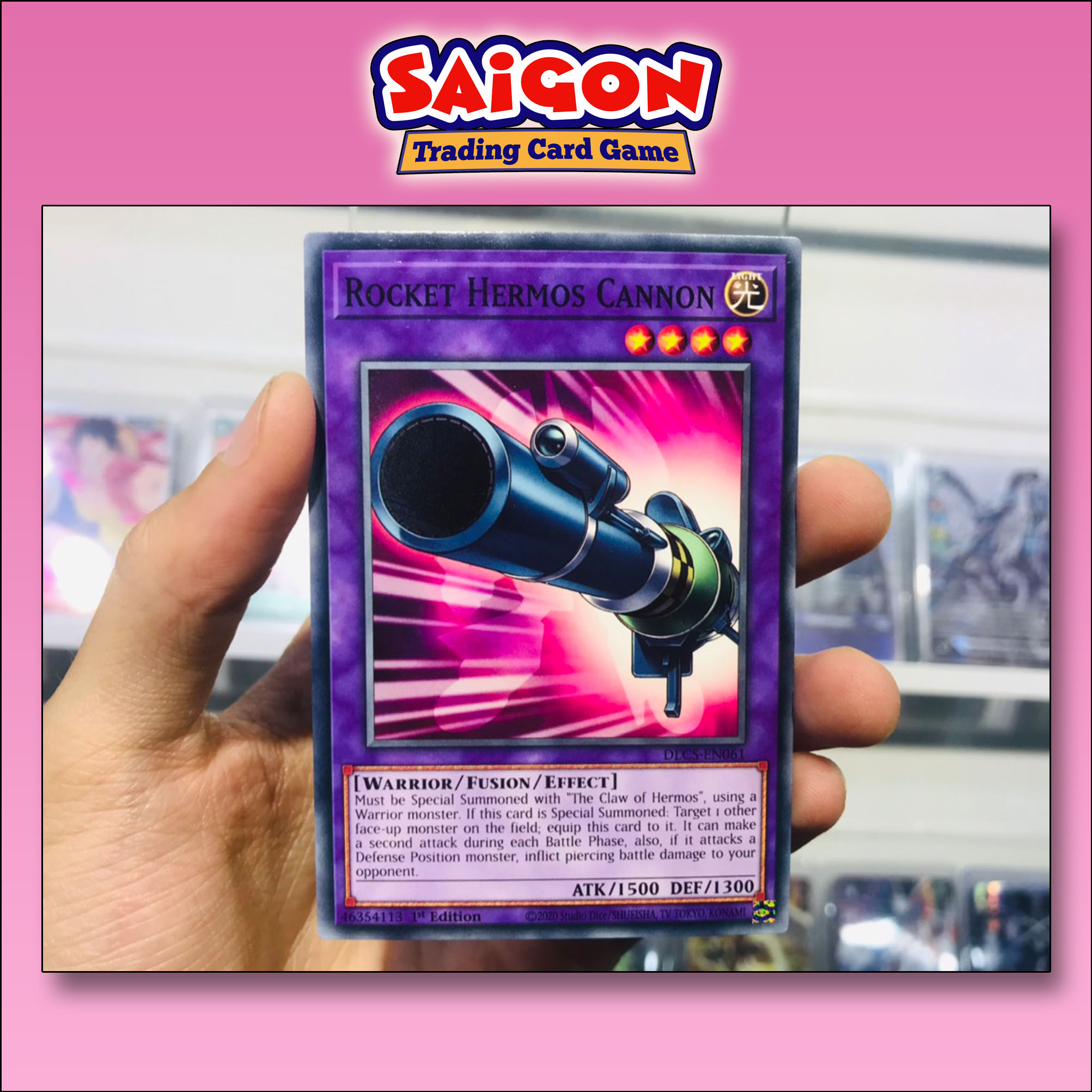Thẻ bài yugioh mã dlcs-en061 - rocket hermos cannon - common - 1st edition