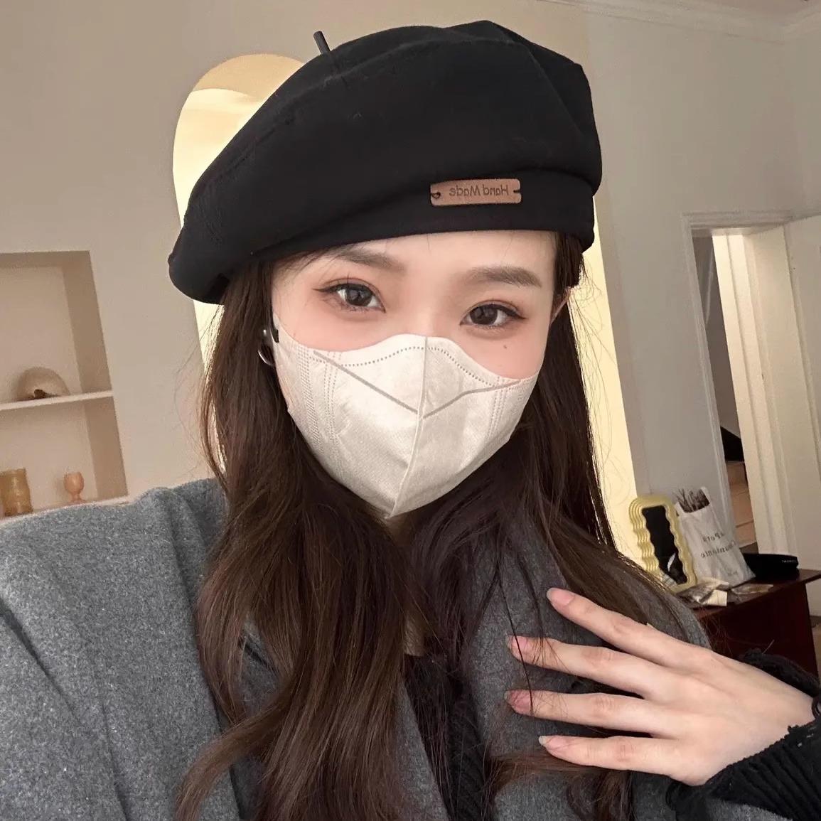 Mũ nồi ĐEN phong cách Ulzzang | ALL BLACK (M106)