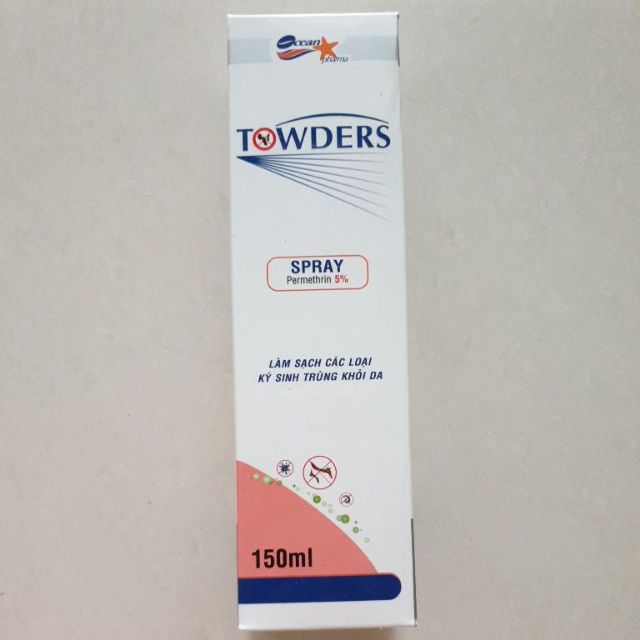 TOWDERS SPRAY 150ML - permethrin Thuốc xịt ghẻ ngứa