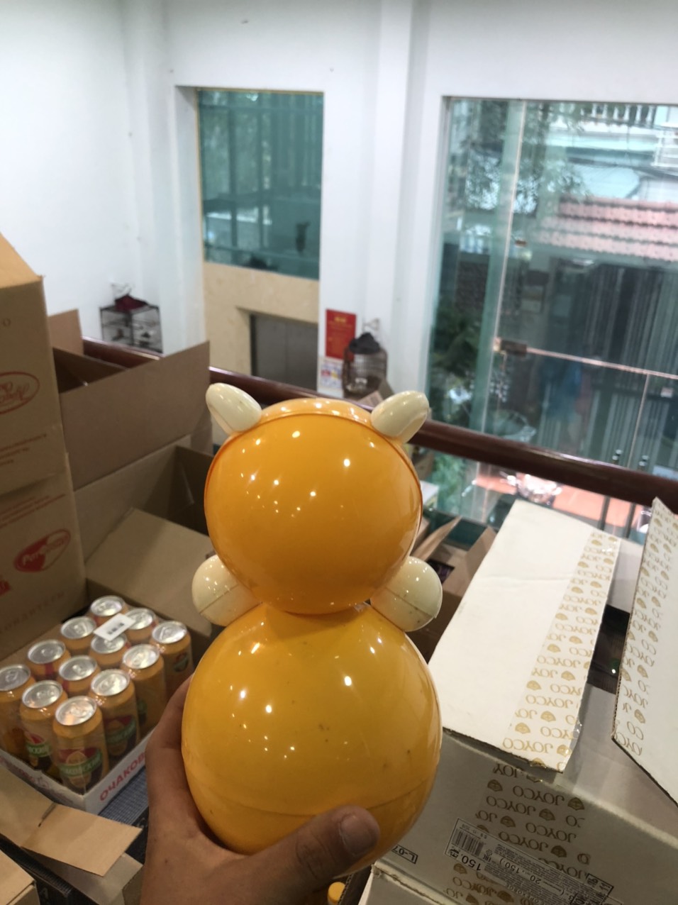 Lật đật nhựa hình Hổ Vàng thú 2