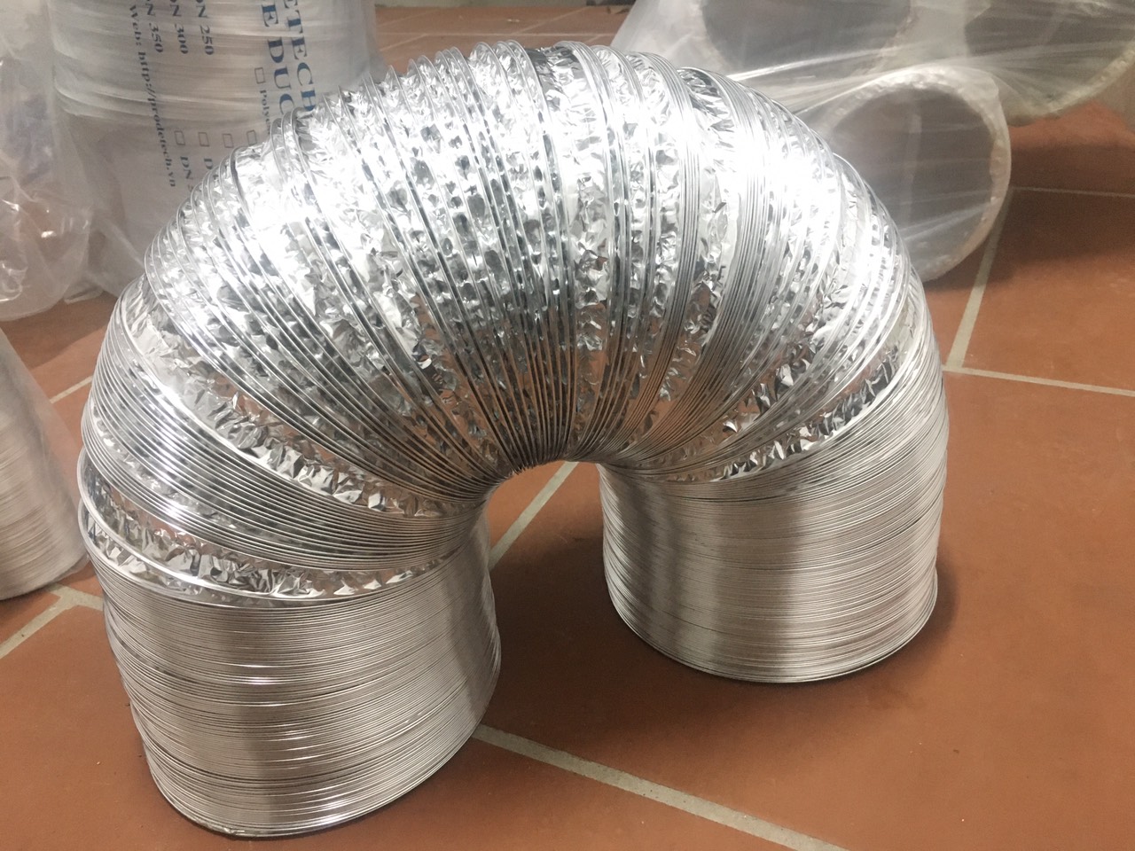 Ống bạc thông gió mềm ( LOẠI DÀI 8 MÉT) D100, 125, 150, 200, 250
