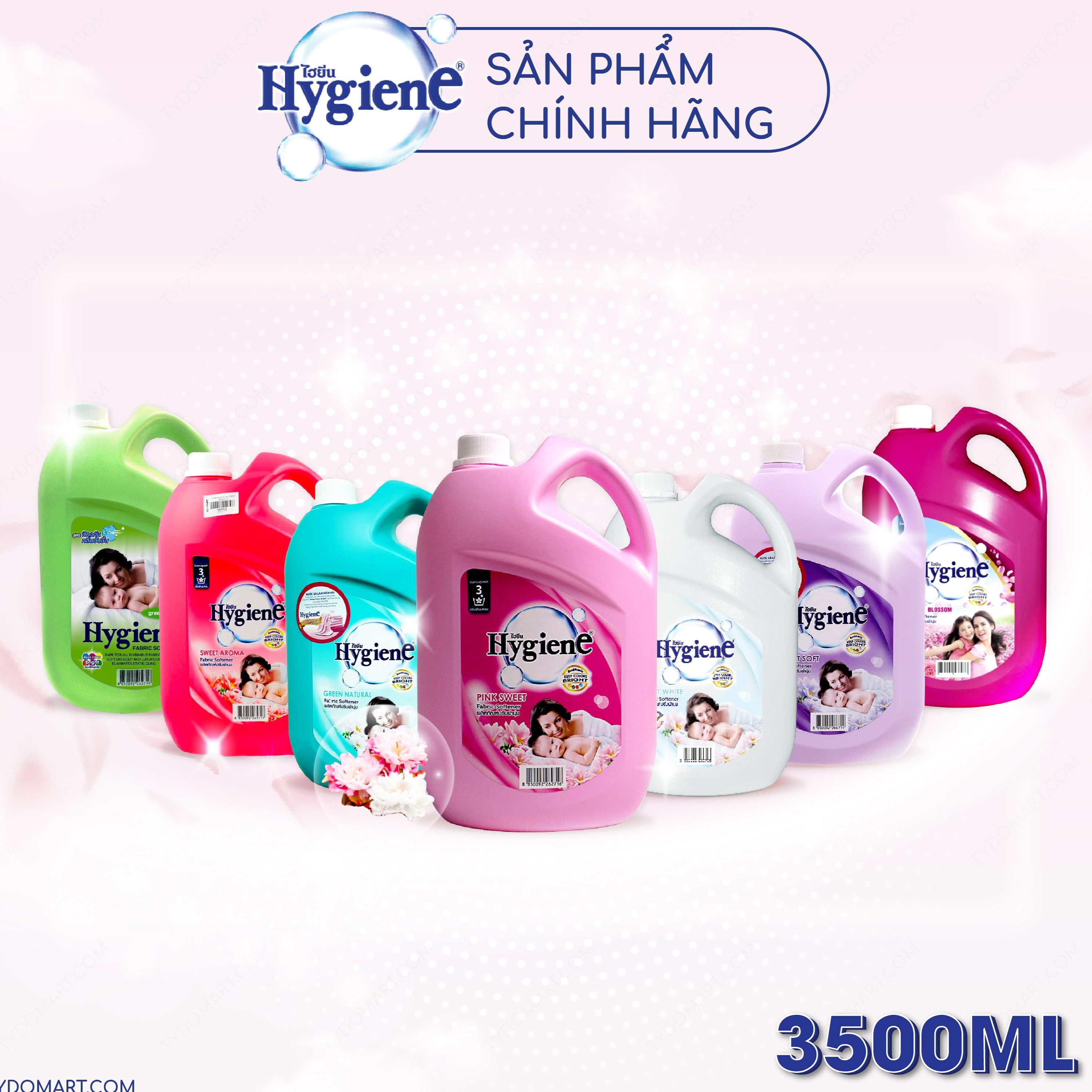 Nước xả vải Hygiene Thái Lan Can Lớn 3.5L