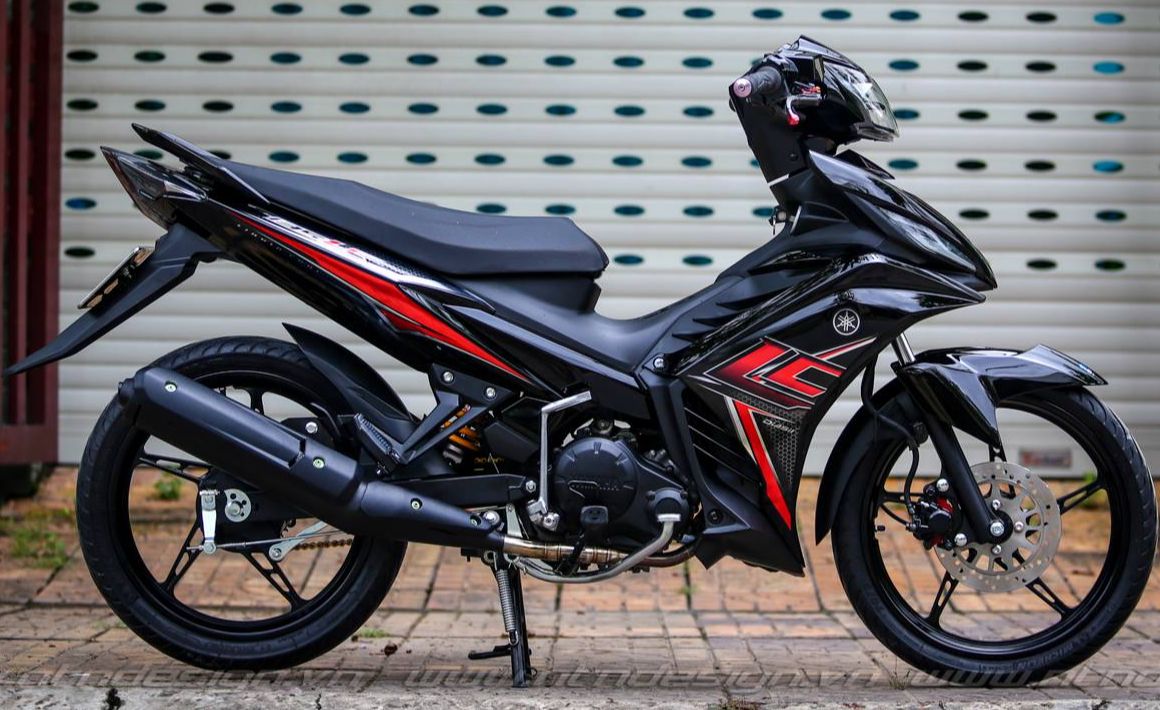Tem rời exciter 135 lc dán xe đen phối tem đỏ - tem chuẩn hình - không phai màu