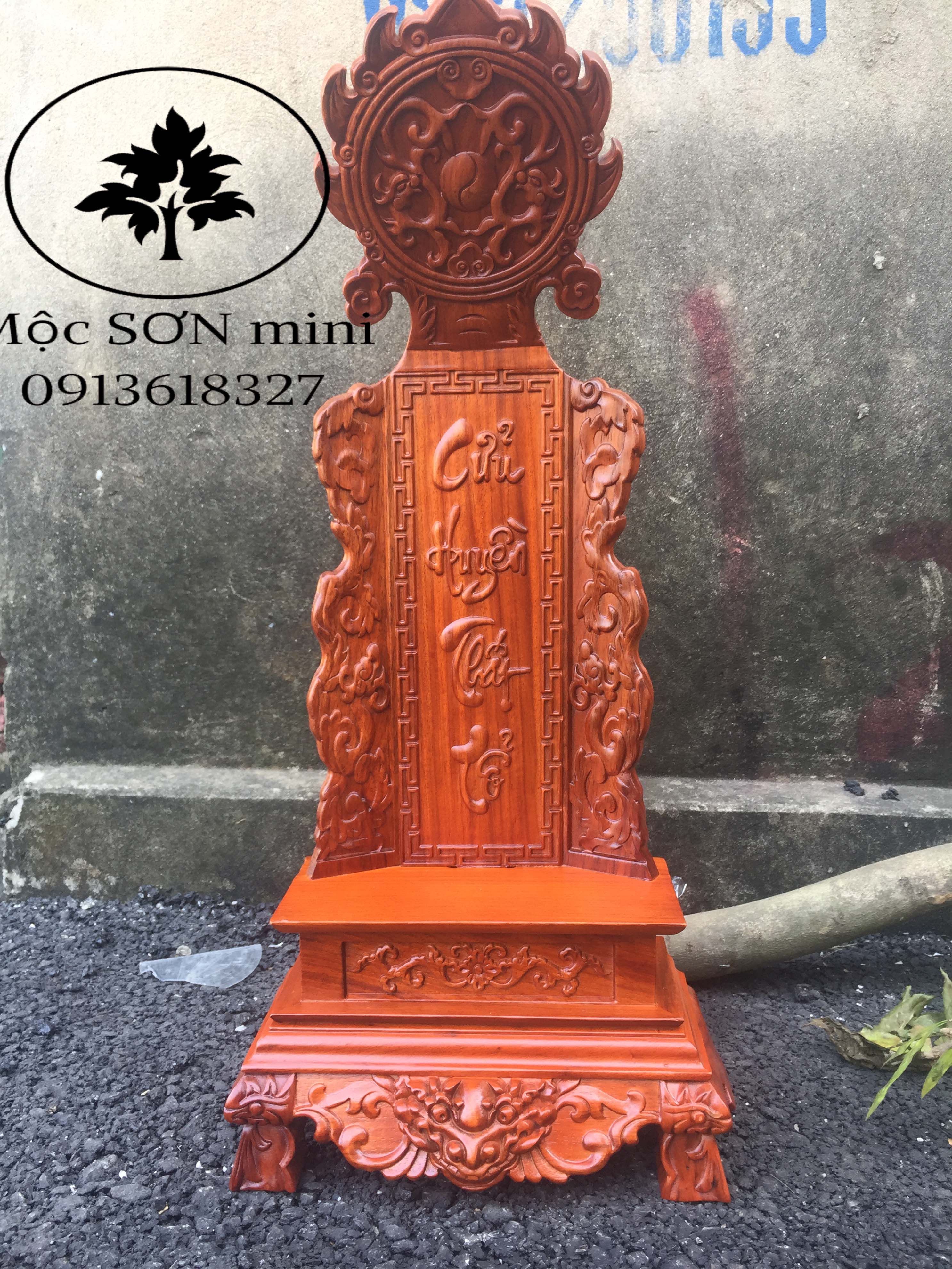 Bài vị thờ gỗ hương,Bài vị đục chữ cửu huyền thất tổ,cỡ kích thước cao 41cm,51cm,56cm,61cm,67cm