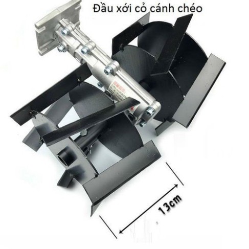 Đầu Xới Đất Lắp Máy Cắt Cỏ, Có Lồng Cách Chéo Dễ Di Chuyển