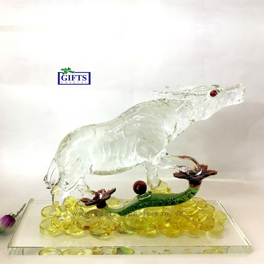 Tượng trâu phong thủy màu Trắng