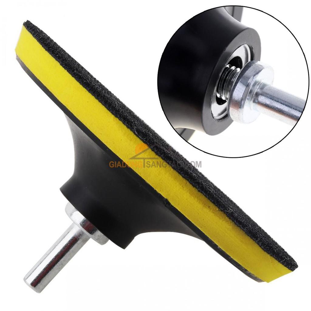 Bánh chà nhám đánh bóng mài bóng tròn 4 inch ( kèm truc)