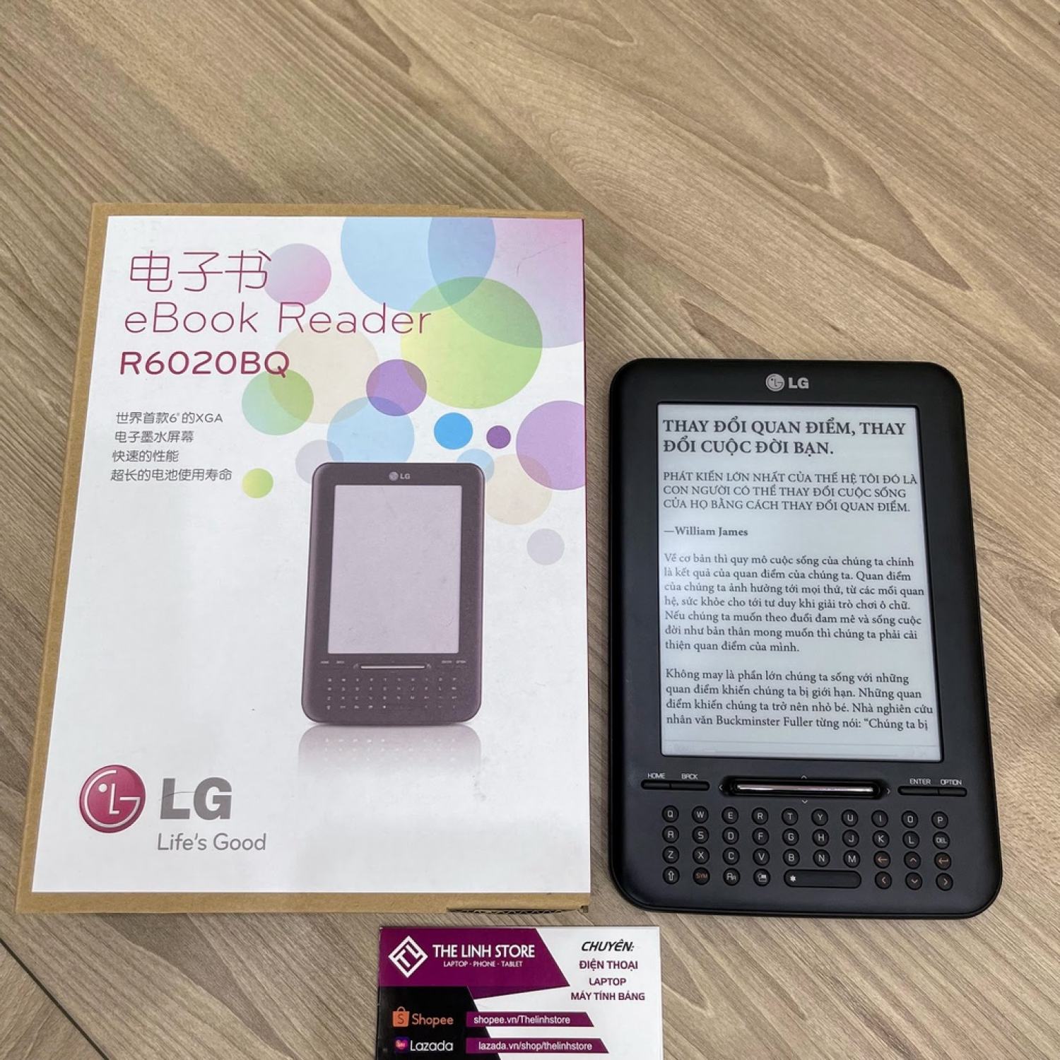 Máy đọc sách LG R6020BQ màn 6 inch - Mới 100 nguyên hộp - MixASale