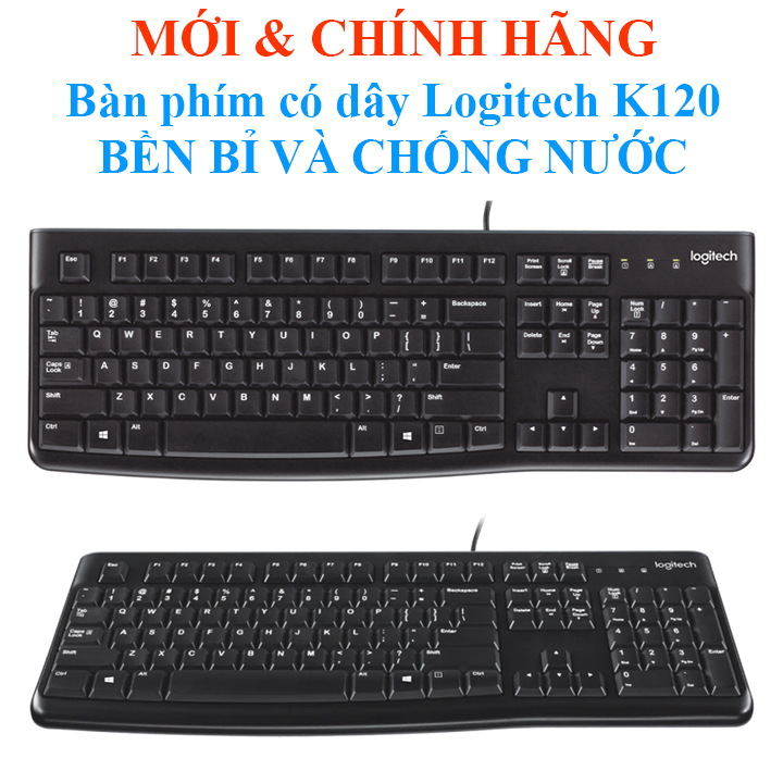 Bàn Phím Có Dây Logitech K120 BỀN BỈ VÀ CHỐNG NƯỚC \ Limeide K15