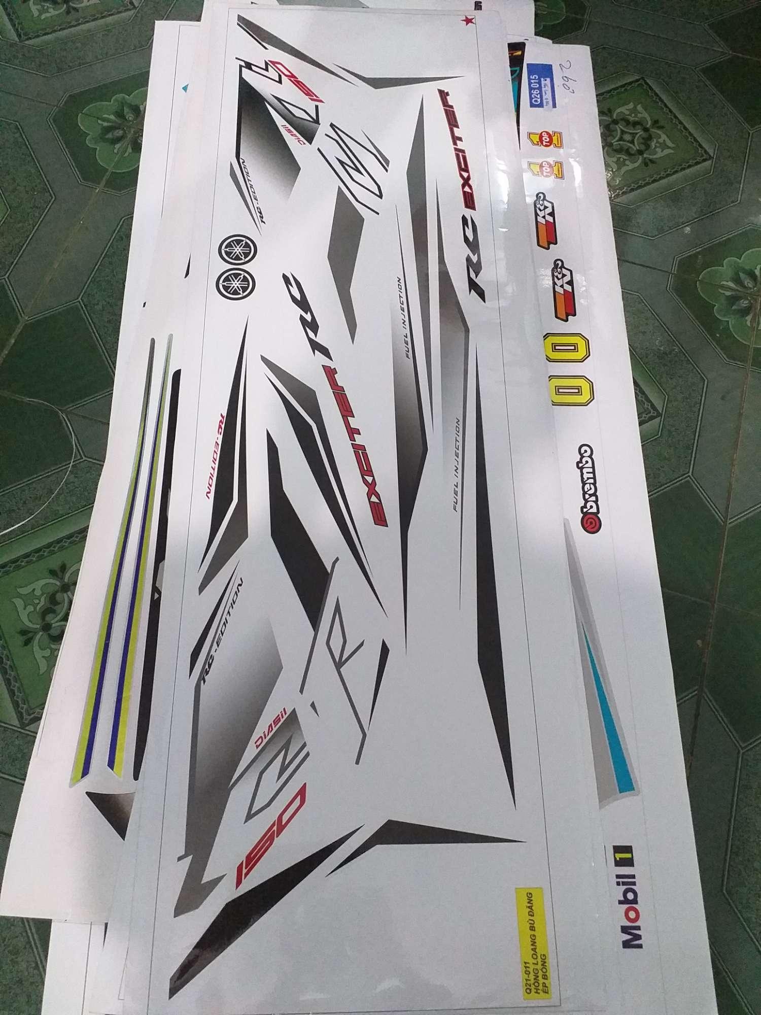 Tem rời dán xe ex 150 chất liệu shinlung