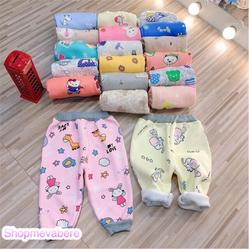 Quần nỉ lót lông cho bé trai bé gái 4-14kg hàng đẹp-Q6