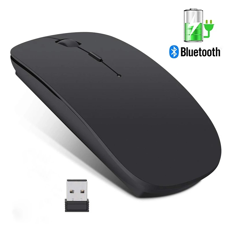Bảng giá Super Slim 2.4G Wireless Silent Bluetooth Mouse 1600 DPI Optical Wireless Computer Mute Mice USB Receiver For PC Laptop Notebook（black) Phong Vũ