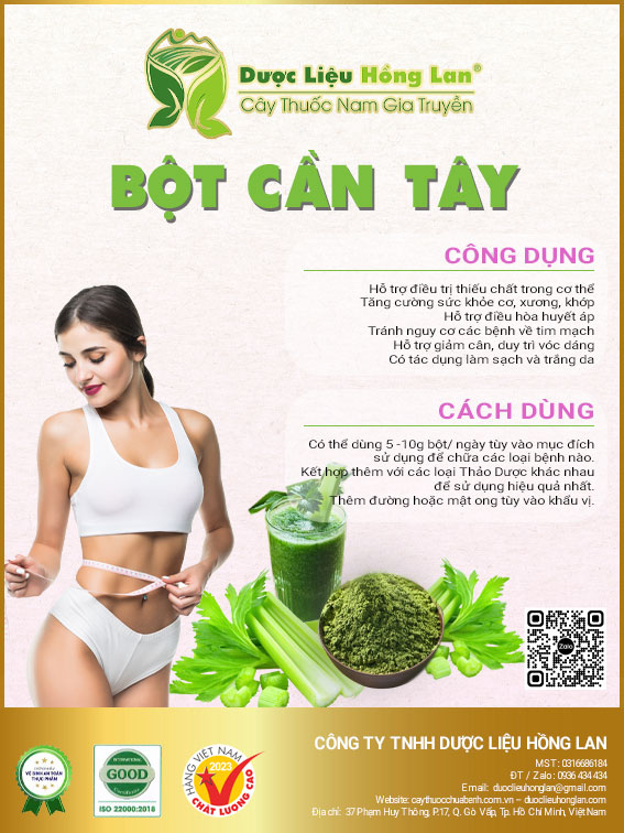 Bột cần tây 500g sấy lạnh 100% nguyên chất