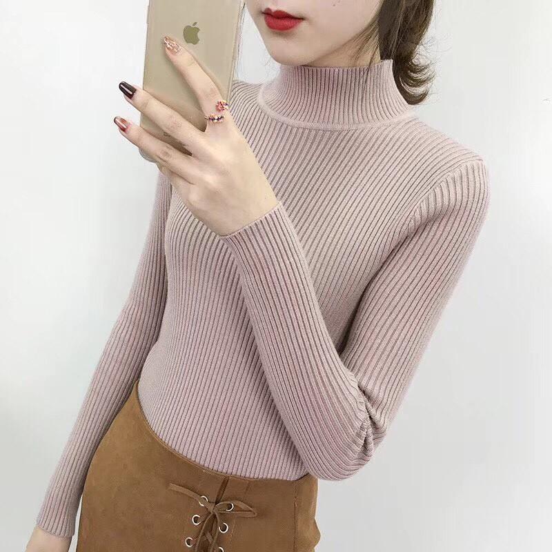 Áo len GÂN cổ 3 phân thời trang, mềm, ấm