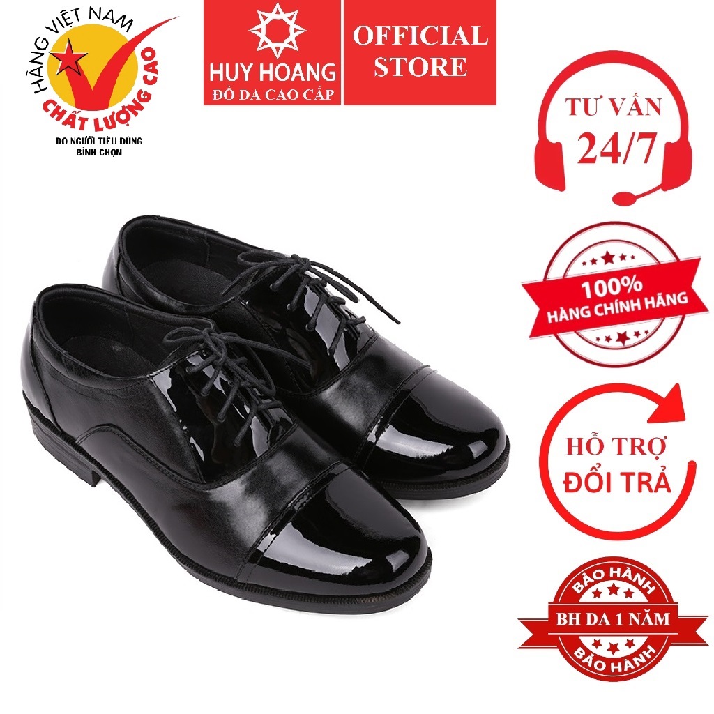 Fashion men's cowhide leather black shoes hk7116