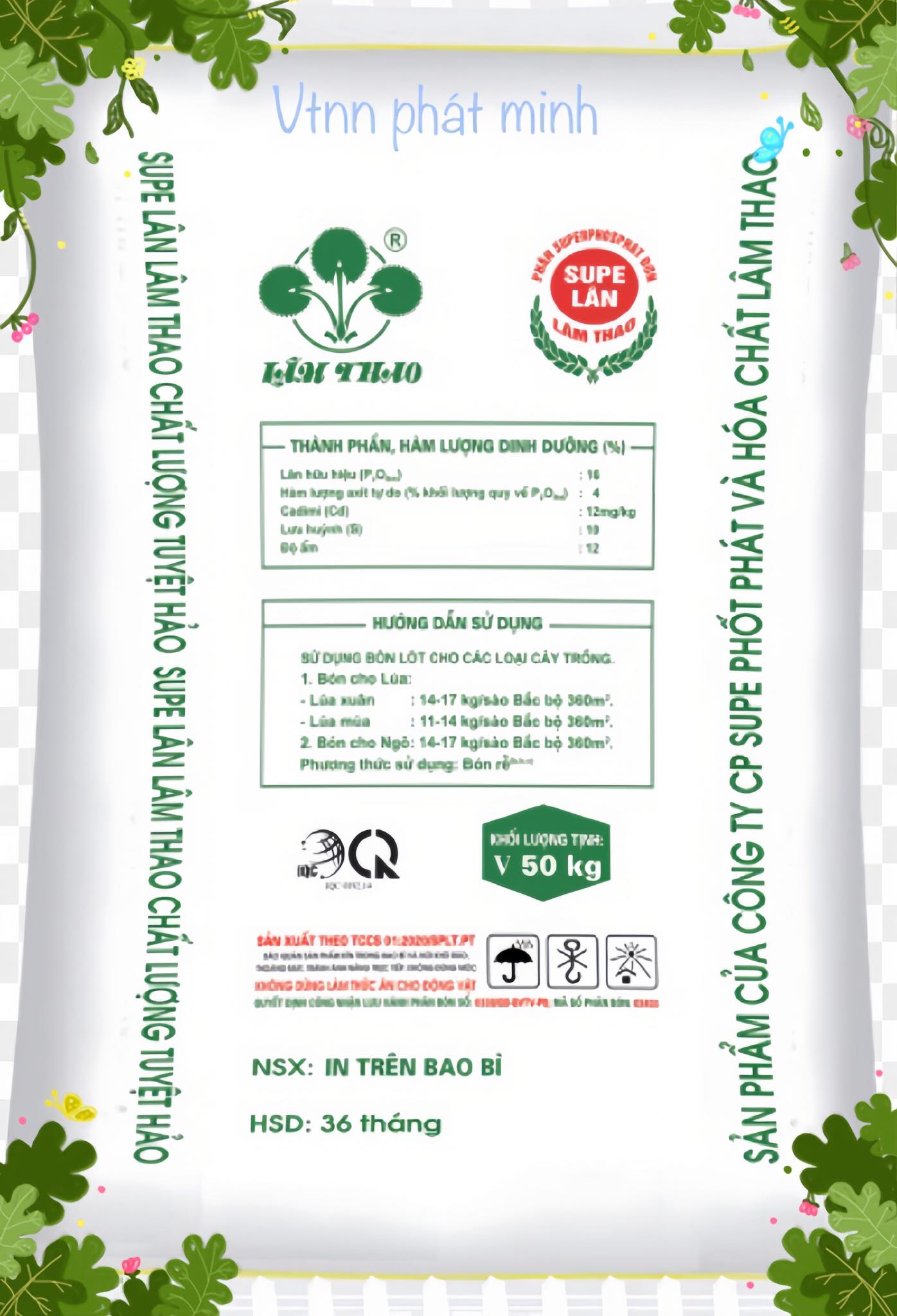 Phân Super Lân Lâm Thao (1kg), Siêu Lân giúp cải tạo đất, ra rễ mạnh