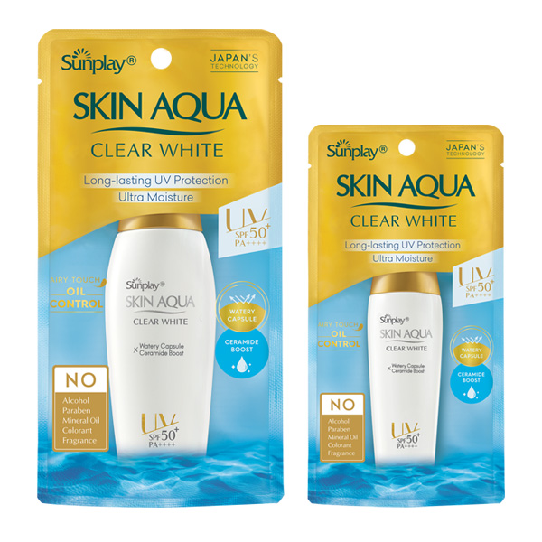Kem chống nắng dạng sữa hằng ngày dưỡng trắng Sunplay Skin Aqua Clear