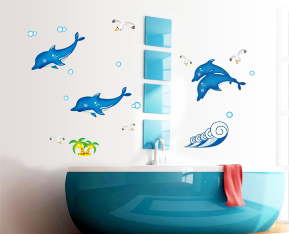 HCM Decal trang trí Cá Heo dạ quang