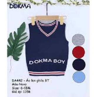 Áo gile len lông cừu Dokma bé trai từ 3 - 12 tháng