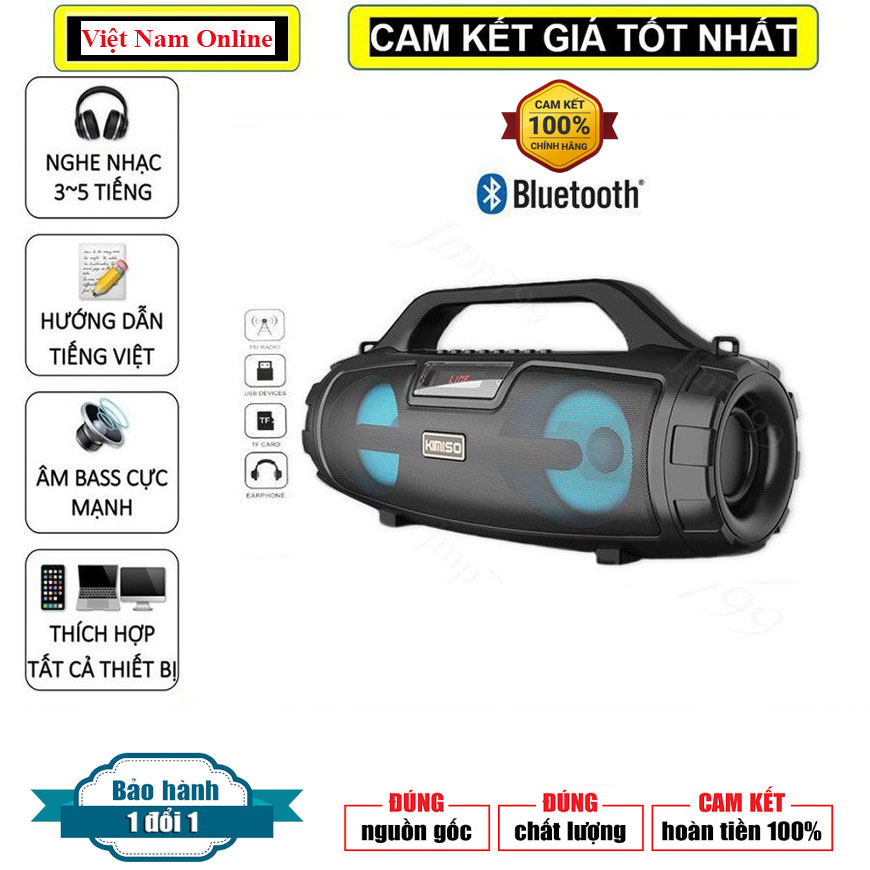 [HCM](Xả Kho Thanh Lý Hàng Sup Bãi Mỹ) Loa Karaoke Bluetooth Xách Tay Kimiso KM-S3 Loa Vòm Cao Cấp Kết Nối Xa Với Công Nghệ Bluetooth Đa Năng Loa Kimiso KM-S3 Xách Tay Có Dây + Tặng Kèm Micro Có Dây Siêu Xịn Bảo Hành 12 Tháng