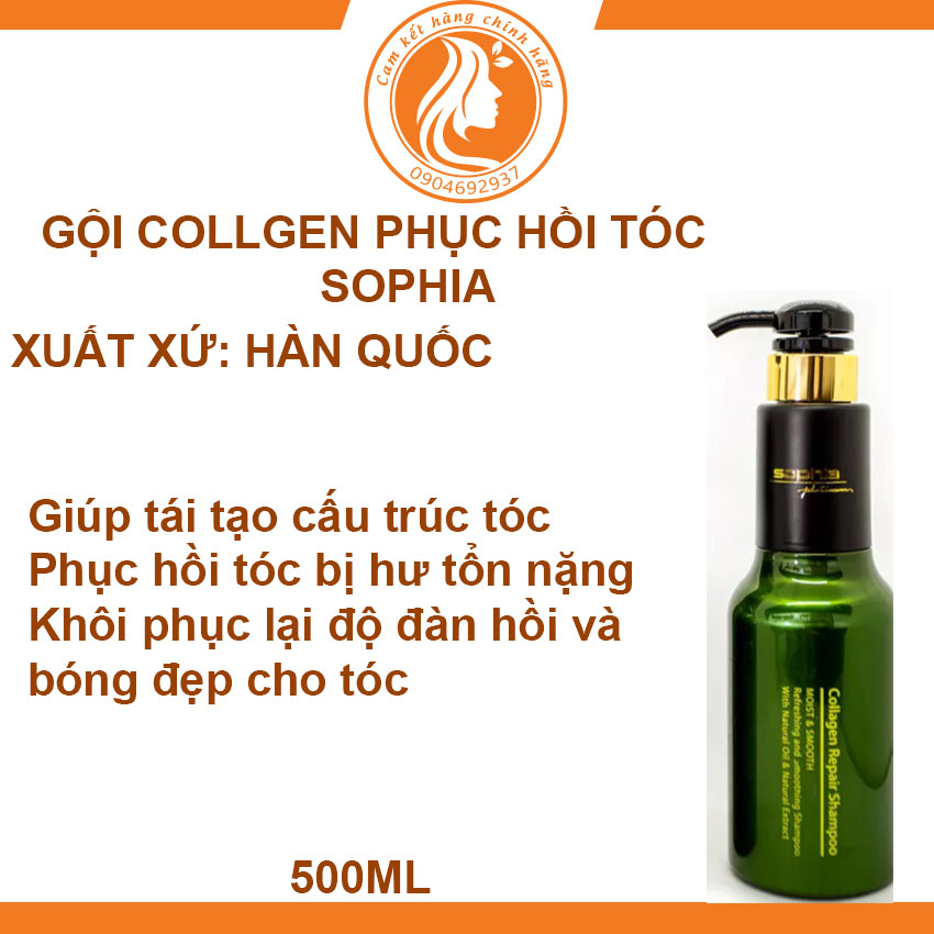 Bộ dầu xả gội phục hồi tóc hư tổn Sophia