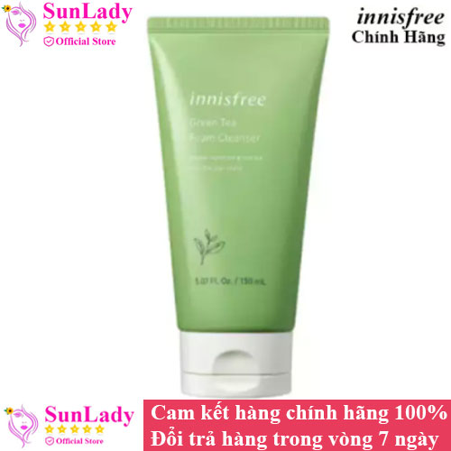 Sữa rửa mặt làm sạch từ trà xanh đảo Jeju Innisfree Green Tea Foam Cleanser 150ml – Srm innisfree trà xanh 150ml chính hãng