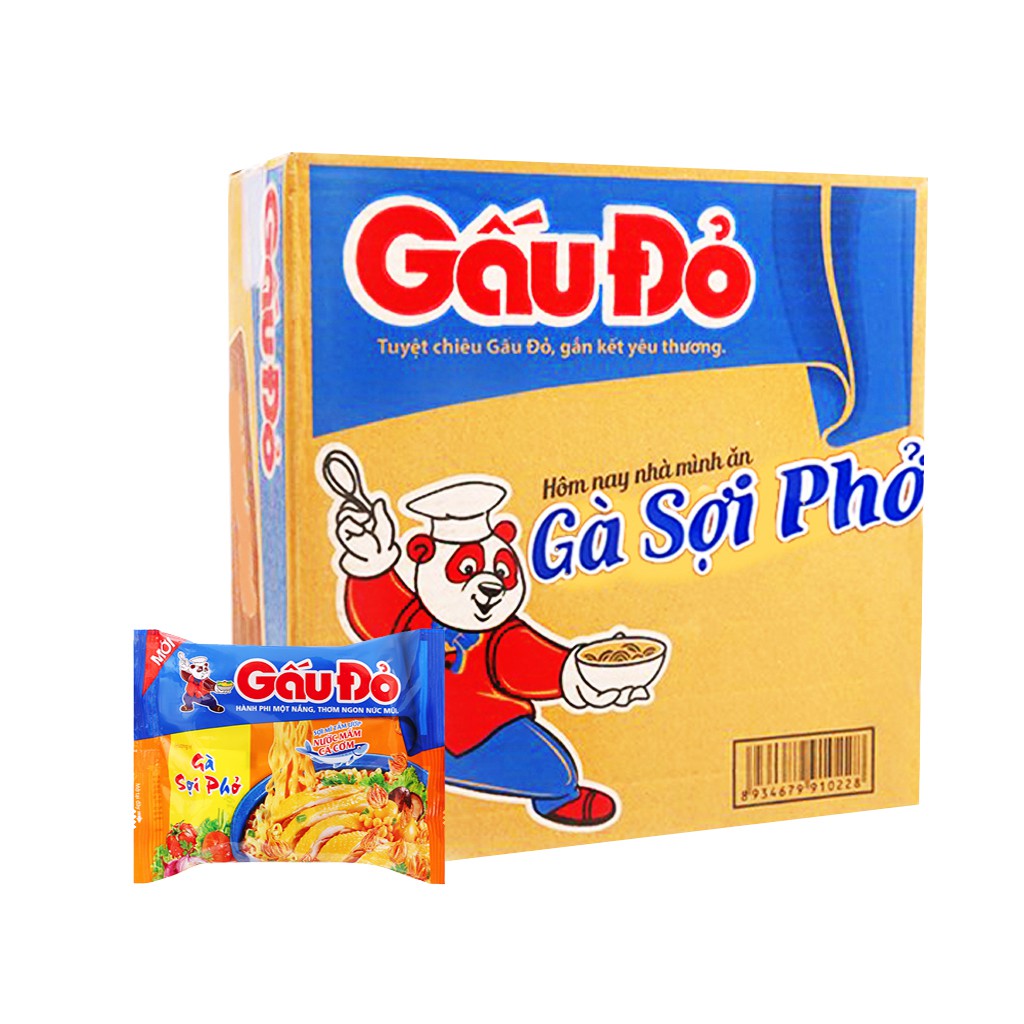 Set mì gấu đỏ (vị ngẫu nhiên) - Set 6 gói 65g
