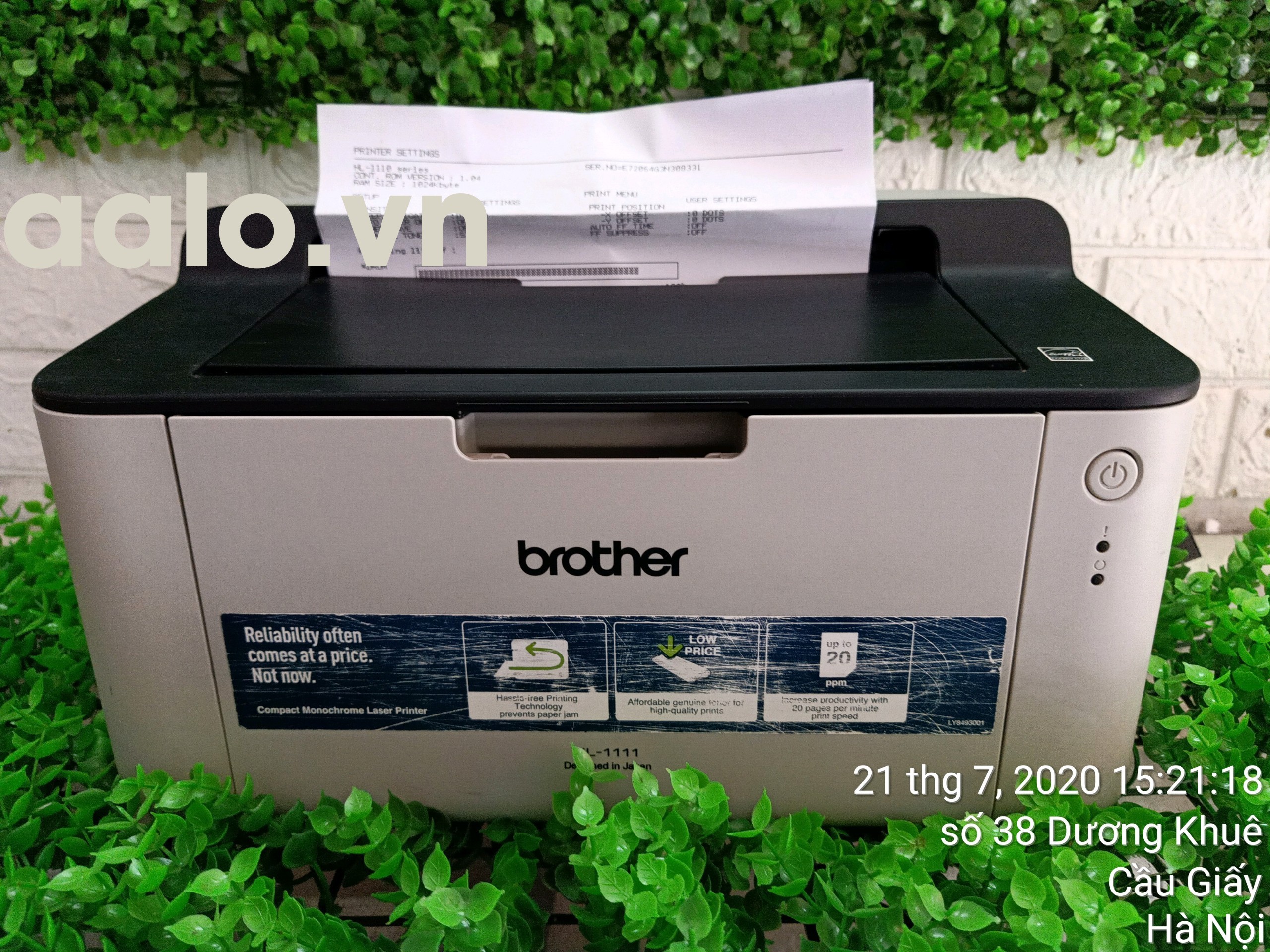 Máy in Laser trắng đen Brother HL - 1111 .Đã Qua Sử Dụng ( Tặng kèm hộp mực mới theo máy , dây nguồn dây usb mới )
