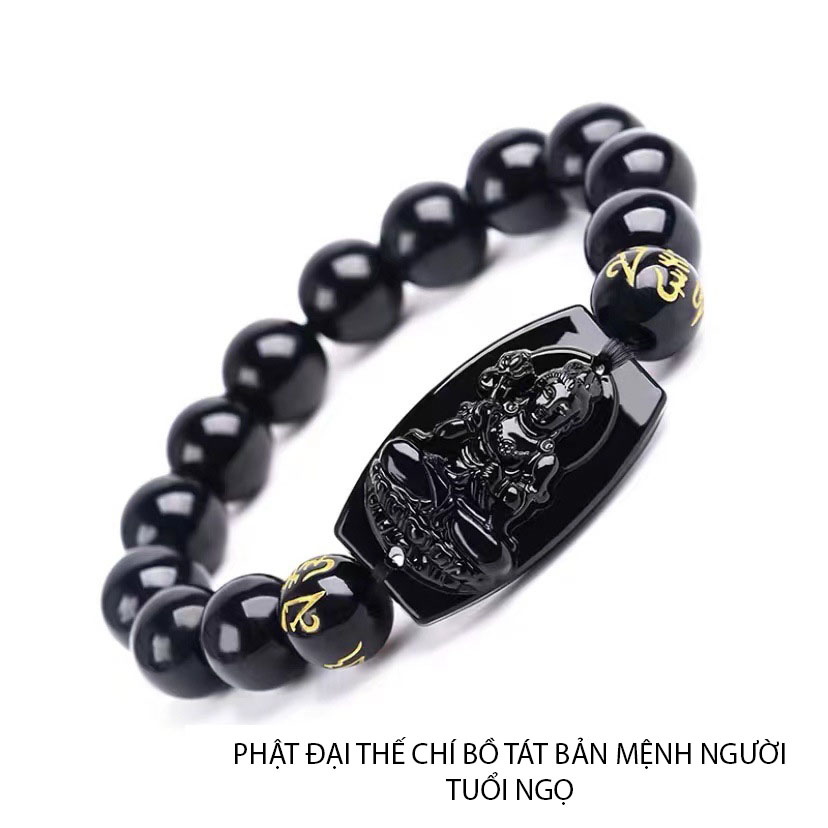 Vòng tay mặt phật Đại Thế Chí Bồ Tát - Phật bản mệnh tuổi Ngọ - Mang lại bình an may mắn tài lộc sức khỏe