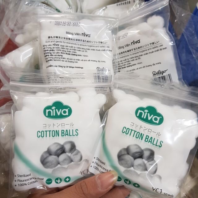 Bông viên Niva bịt tai, nhét tai chống ồn, gói 50/100 viên