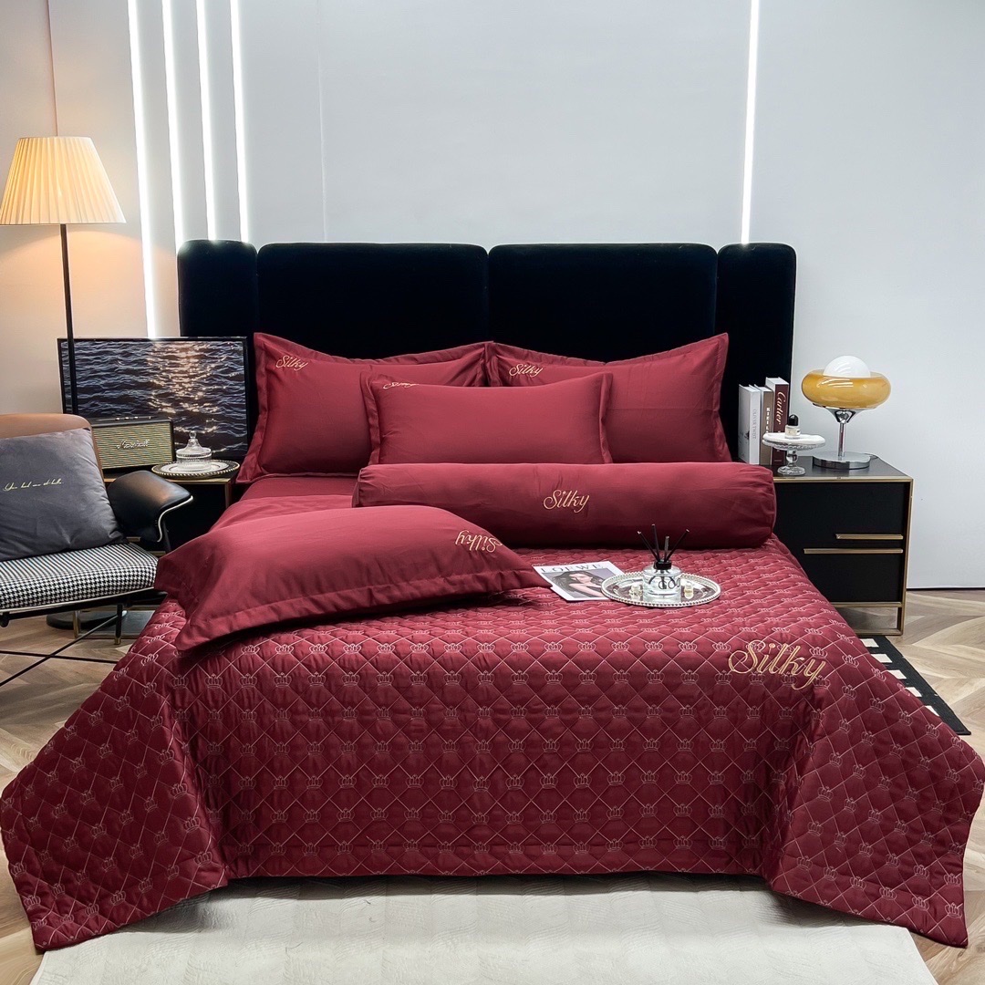 ✨(FULL 11 MÀU) SET 5 MÓN CHĂN CHẦN GA GỐI SILKY PHI LỤA NHẬP KHẨU