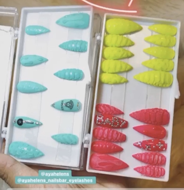 Hộp đựng móng úp- hộp đựng lông mi dài ( set 10hộp)