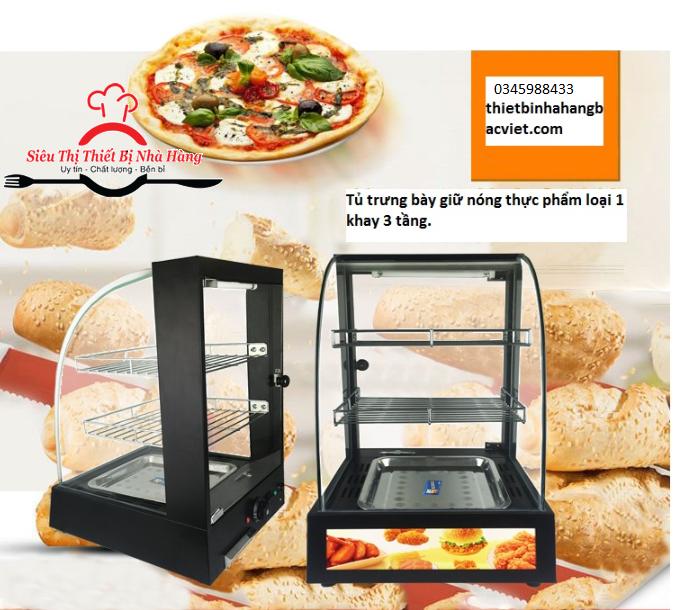 [Trả góp 0%]tủ trưng bày giữ nhiệt thực phẩm đa năng 1 khay