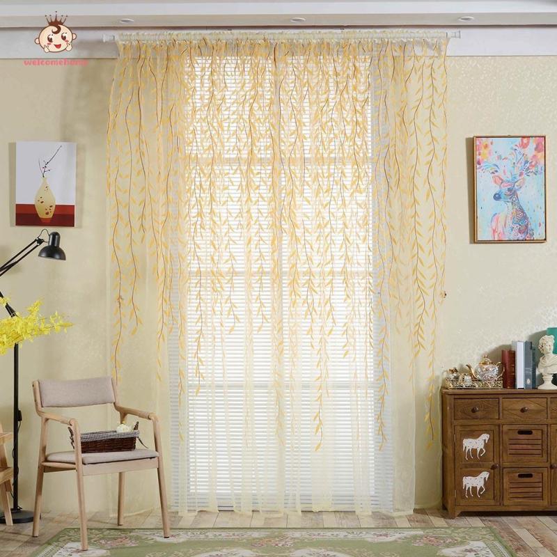 Phong Cách Đồng Quê Liễu Hoa Rèm Cửa Sổ Phòng Ngủ Trang Trí Phòng Khách