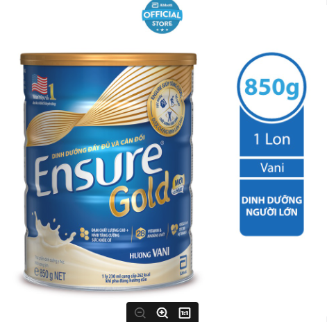 Sữa Bột Ensure Gold Abbott hương Vani