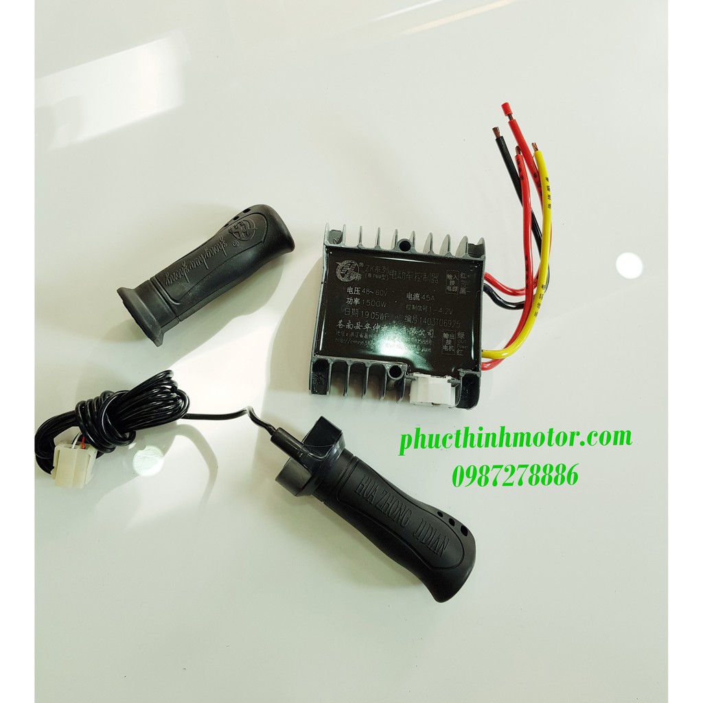 Điều tốc 12v-60v1500w 45A và tay ga