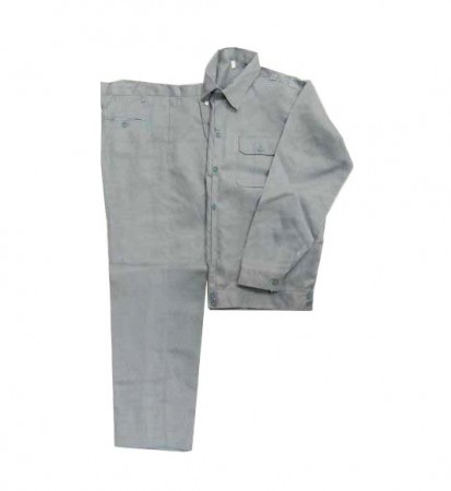 1 bộ quần áo bảo hộ lao động màu ghi sáng