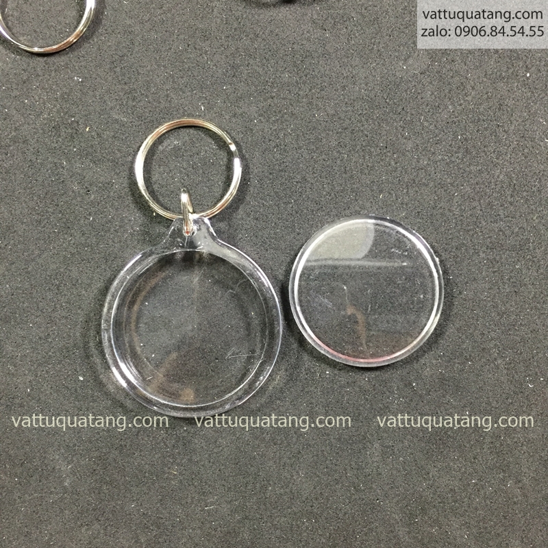 [HCM]Combo 100 cái phôi móc khóa mica tròn