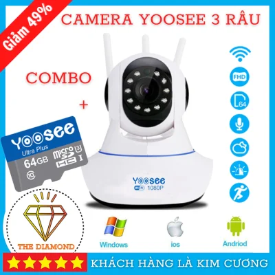 Camera IP Wifi Yoosee 2.0Mpx Full HD 1080Pixel Xoay 360° Đàm Thoại 2 Chiều