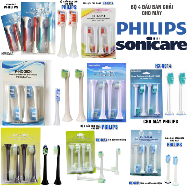 Đầu bàn chải điện Philips Sonicare đủ loại C1,C2,G2,W,C3,G3,W3,S, Kid Minh House-Hàng Mỹ giá rẻ