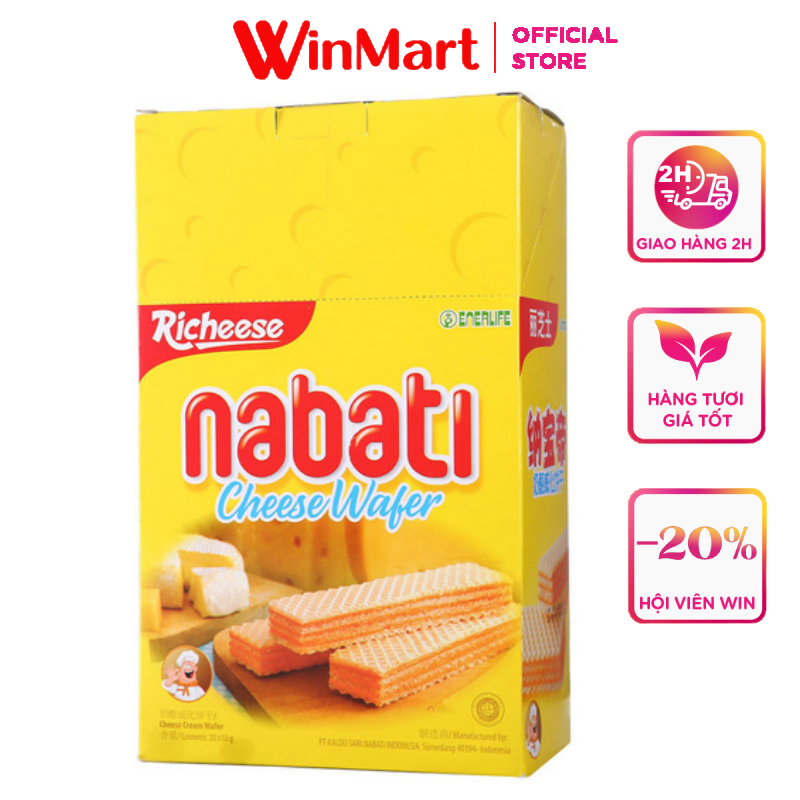 [Siêu thị WinMart] - Bánh không xốp phô mai Richeese Nabati hộp 320g