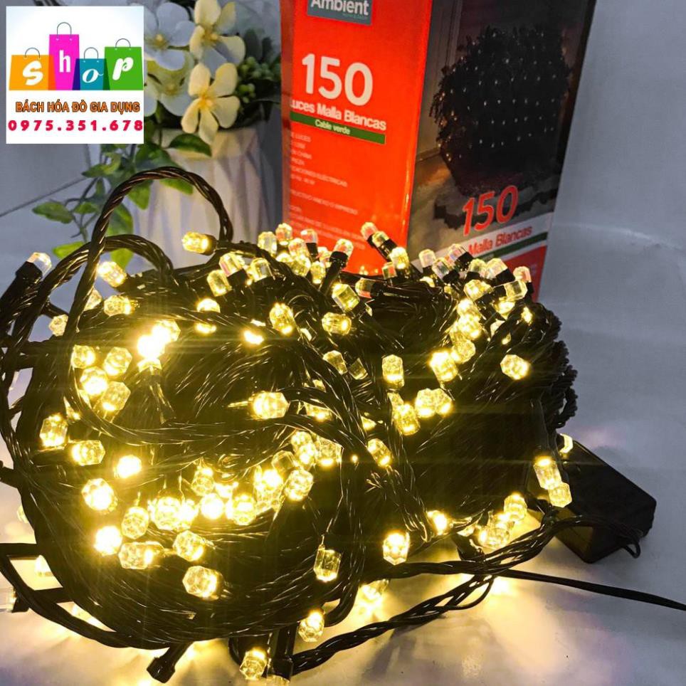 DÂY ĐÈN NHÁY LED TRANG TRÍ 20M, ĐEN LED KIM CƯƠNG CUỐN CÂY CAO CẤP-GIADUNG24H
