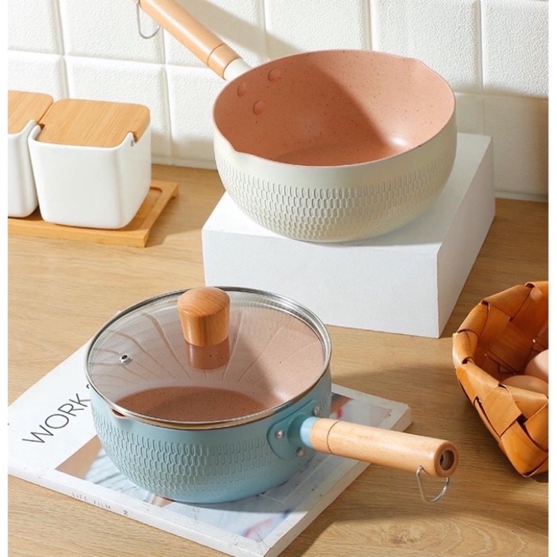 Chảo / nồi / quánh phủ ceramic sâu lòng đa năng 18cm